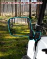 Side Rear View Mirrors For Kawasaki Mule Pro Fxt Dxt Dx Fx 2015 2027 Foldable Adjustable Wide No Drill Installation 2 Piece Set