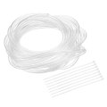 Flexible Pvc Tubing 2 5mm Id X 4mm Od 13 1 Feet Long Clear Vinyl Water Pipe Lightweight Plastic Hose With Zip Ties For 