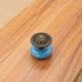 Marstree Corasays Antique Bronze Ceramic Drawer Cupboard Pulls Handles Wardrobe Cabinet Door Kitchen Knobs And Pack Of 6 Blue 