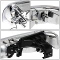 Led Drl Chrome Amber Corner Headlight W Bumper Lamps Tool Kit Compatible With Chevy Silverado 99-06