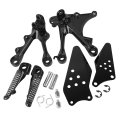 Tcmt Black Front Footrest Foot Pegs Bracket Fits For Kawasaki Ninja Zx6r 05-08 Zx636 05-06