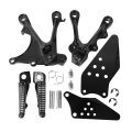 Tcmt Black Front Footrest Foot Pegs Bracket Fits For Kawasaki Ninja Zx6r 05-08 Zx636 05-06