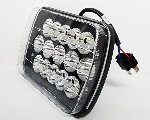 Halo Projector Led Headlights 5x7 In Black Housing For Jeep Cherokee Wrangler Ford F Series E Chevy C10 C20 C30 Gmc Savana And
