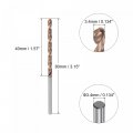 Uxcell Twist Drill Bit 3 4mm Jobber Nanoscale Titanium Coated K35 Tungsten Carbide Straight Shank 80mm Length For Drilling