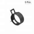 Uxcell Steel Band Clamp 25mm Inner Dia Fit 26 5-29mm Od Hose Spring Type Action Fuel Line Silicone Tube Clip Black 5pcs