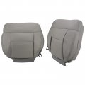 Autokay Driver Passenger Bottom Gray Pu Leather Seat Cover Fits For Ford F-150 Stx Xl 2004-2008