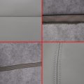 Autokay Driver Passenger Bottom Gray Pu Leather Seat Cover Fits For Ford F-150 Stx Xl 2004-2008