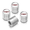 Ram 1500 Trx In White On Shining Silver Cylinder-style Premium Aluminum Tire Valve Stem Caps 