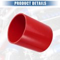 Uxcell 5 Id 6 Length 4-ply Reinforced High Temp Straight Coupler Silicone Reducer Hose Red For Car Intercooler Intake Piping