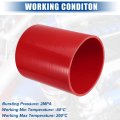 Uxcell 5 Id 6 Length 4-ply Reinforced High Temp Straight Coupler Silicone Reducer Hose Red For Car Intercooler Intake Piping