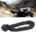 Soft Shackle 20mm 41000 Lbs Break Strength Recovery Rope With Protective Sleeve For Truck Large Suvs Offroad Vehicle Black