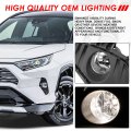 Oe Style Clear Lens Bumper Driving Fog Light Lamps W Bezel Cover Switch Compatible With Toyota Rav4 19-20