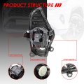 Oe Style Clear Lens Bumper Driving Fog Light Lamps W Bezel Cover Switch Compatible With Toyota Rav4 19-20