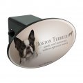 Boston Terrier Dog Breed Oval Tow Trailer Hitch Cover Plug Insert