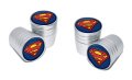 Elektroplate Officially Licensed Dc Comics Superman Matte Chrome Aluminum Superhero Tire Valve Stem Caps Universal Fit For Cars 