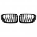 X Autohaux 1 Pair Glossy Black Car Hood Kidney Bars Front Grille Double Line 4 Door For Bmw X3 2015-2017 