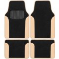 Car Seat Covers And Floor Mats Full Set With Beige Accent A Breathable Mesh Protector Interior Two Tone For Auto Truck Van Suv