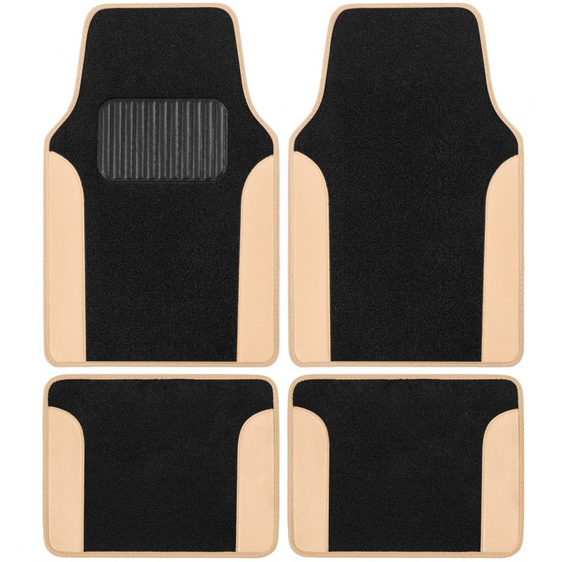 Car Seat Covers And Floor Mats Full Set With Beige Accent A Breathable Mesh Protector Interior Two Tone For Auto Truck Van Suv
