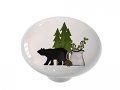 Gotham Decor Bear Silhouette With Pine And Berries Ceramic Drawer Knob 