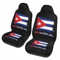 Vintage Cuba Cuban Flag Car Front Seat Covers Set Of 2 Washable Breathable Vehicle Cushion Protector For Sedan Truck Automotive