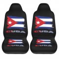 Vintage Cuba Cuban Flag Car Front Seat Covers Set Of 2 Washable Breathable Vehicle Cushion Protector For Sedan Truck Automotive