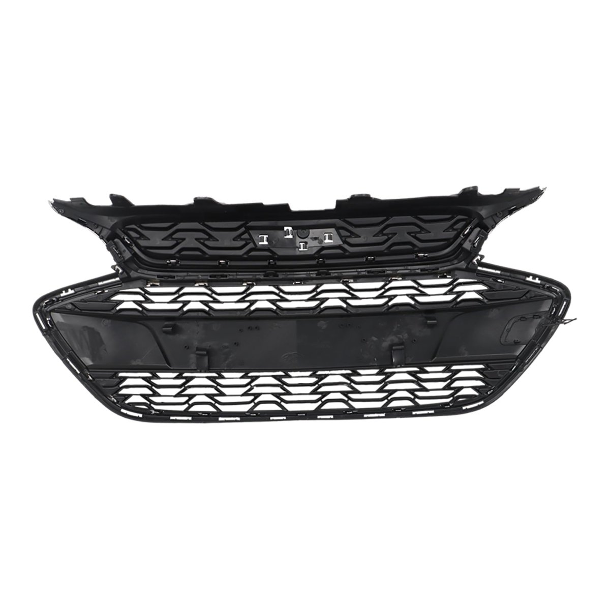 Front Upper Bumper Grille Black And Chrome Replacement For Spark 2019 2020 2021 2022 Part Number 42687998