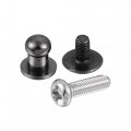 Uxcell 5mm Head Dia Round Knobs Pull Handle 36pcs Zinc Alloy For Drawer Pulls Gift Box Cabinet Door With Screws Black