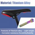 Uxcell Multicolor Universal M5x35 Bike Bicycle Seatpost Screw Seat Tube Round Head Accessory