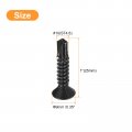 Uxcell St4 8x25mm Sheet Metal Screws 100pcs Black Oxide Zinc Plating Flat Head Phillips Drive Self Drilling