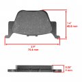 Caltric Rear Semi-metallic Brake Pads For Honda Pioneer 500 Sxs500m2 2015 2016 2017 2018 2019 2020 2021 2022
