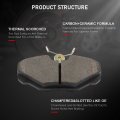 D610 Rear Disc Brake Pad Set For Ford Taurus 1993 To 2005 Lincoln Continental 2002 Mercury Sable Ceramic With Hardware