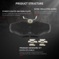 D610 Rear Disc Brake Pad Set For Ford Taurus 1993 To 2005 Lincoln Continental 2002 Mercury Sable Ceramic With Hardware