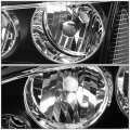 Auto Dynasty Oe Style Black Housing Clear Corner Headlight Corner Lamps Tool Kit Compatible With Dodge Charger 06-10