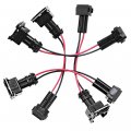 4pcs Obd2 To Obd1 Ev1 Fuel Injector Adapter Conversion Harness Replacement For Honda Acura