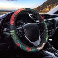 Clohomin Watercolor Hawaiian Hibiscus Red Flower Green Leaf Print 15 Inches Universal Steering Wheel Cover Driving Hand 