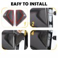 Carbon Fiber Car Interior Door Panel Trim Cover Compatible With Corvette C8 Stingray 2020 2021 2022 2023 Inner Side Strip