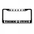 Fastasticdeals Think Pawsitive Paw Cat Dog License Plate Frame Tag Holder Cover 