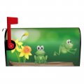 Joyidec Two Green Frogs Spring Mailbox Covers Magnetic Standard Size Waterproof Wraps Post Letter Box For Courtyard Garden Yard 