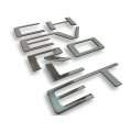 Nox Lux 3d Domed Raised Urethane Chevrolet Tailgate Letters For 2021-2022 Colorado Models Liquid Chrome 