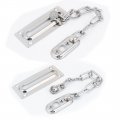 Home Office Security Door Locking Lock Chain Guard Silver Tone 2 Pcs 