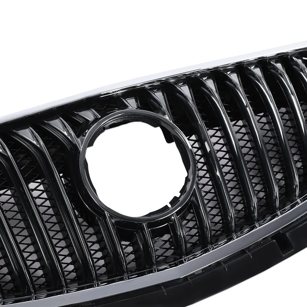 Front Bumper Grille Radiator Gloss Grid Grill For Buick Envision 2015 2016 2017 Black Mesh Upper Abs Plastic Replacement Part