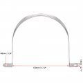 Uxcell 120mm 4 7 Rigid Pipe Strap 2 Holes Tube Straps 201 Stainless Steel Tension Clip Clamp 8pcs