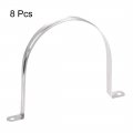 Uxcell 120mm 4 7 Rigid Pipe Strap 2 Holes Tube Straps 201 Stainless Steel Tension Clip Clamp 8pcs