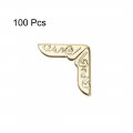 Uxcell Metal Book Corner Protectors Edge Cover Guard 15 X 2mm Gold Tone 100pcs