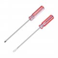 Uxcell Ph2 Phillips 6mm Slotted Magnetic Screwdriver Set Of 2 Pieces 6 Inch Round Shaft Clear Red Crystal Handle