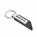 Ipick Image For Buick Carbon Fiber Texture Pu Leather Key Chain Keychain Official Licensed Silver