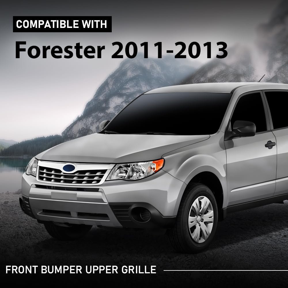 Front Bumper Upper Grille Grill For Subaru Forester 2011 2013 Grey Painted Replacement Part 91121sc040 Su1200149