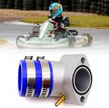 Secosautoparts 30mm Carburetor Blue Intake Manifold Aluminum Racing Boot Pipe For Gy6 150cc-250cc Engine Scooter Atv Go Kart