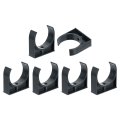 6pcs Pvc Water Pipe Clamps Clips U-shaped Tubing Hose Buckles Irrigation Tube Holder For 75mm Od Tv Trays Hanger Support Black 