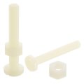 40sets Nylon Screw Nut Assortment M6-1x40mm Slotted Pan Head Screws M6 Nuts 